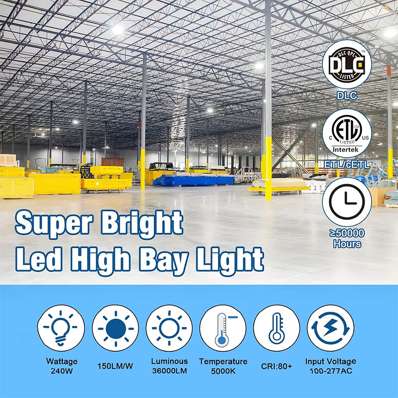 LED UFO Bay Light 100W IP66 Waterproof Industrial Led Light Warehouse for Warehouse and Manufacturing Facility