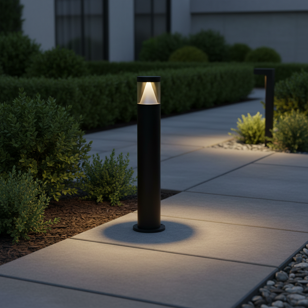 Outdoor IP65 10W LED Landscape Light Bollard with Remote Control AC Powered Europe Stylish Design Lawn Lamp
