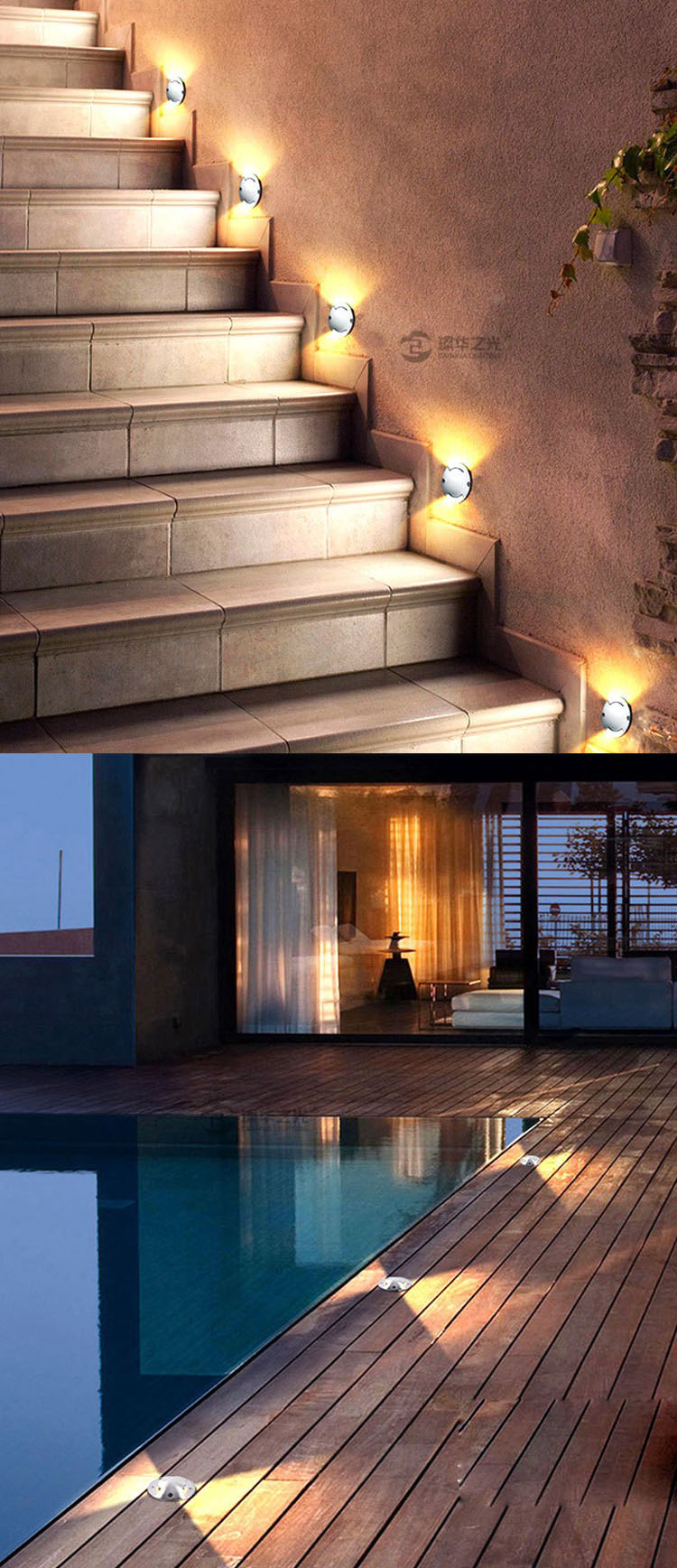 IP67 Stainless Steel Body Side View 3W/6W LED In-ground Light Buried Stair Step Light LED Underground Lighting