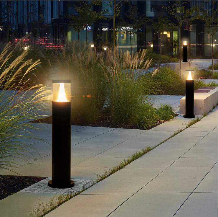 Outdoor IP65 10W LED Landscape Light Bollard with Remote Control AC Powered Europe Stylish Design Lawn Lamp