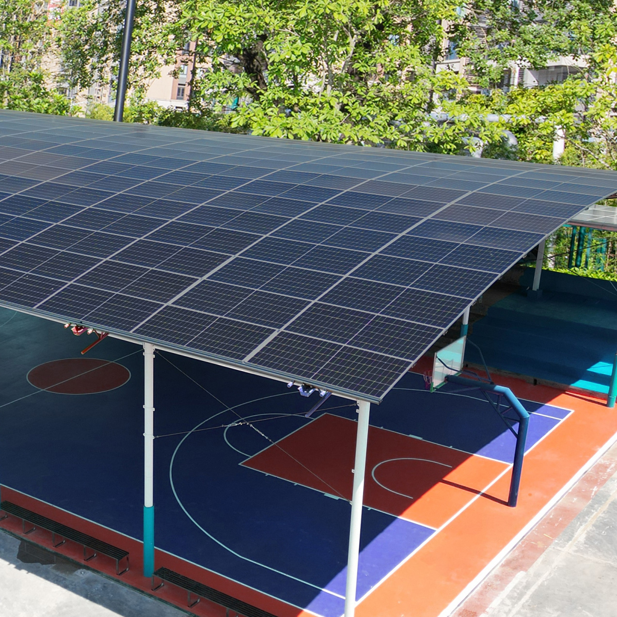 Solar Bus Shelter Mounting Structure C Channel For Public Transit PV Canopy System
