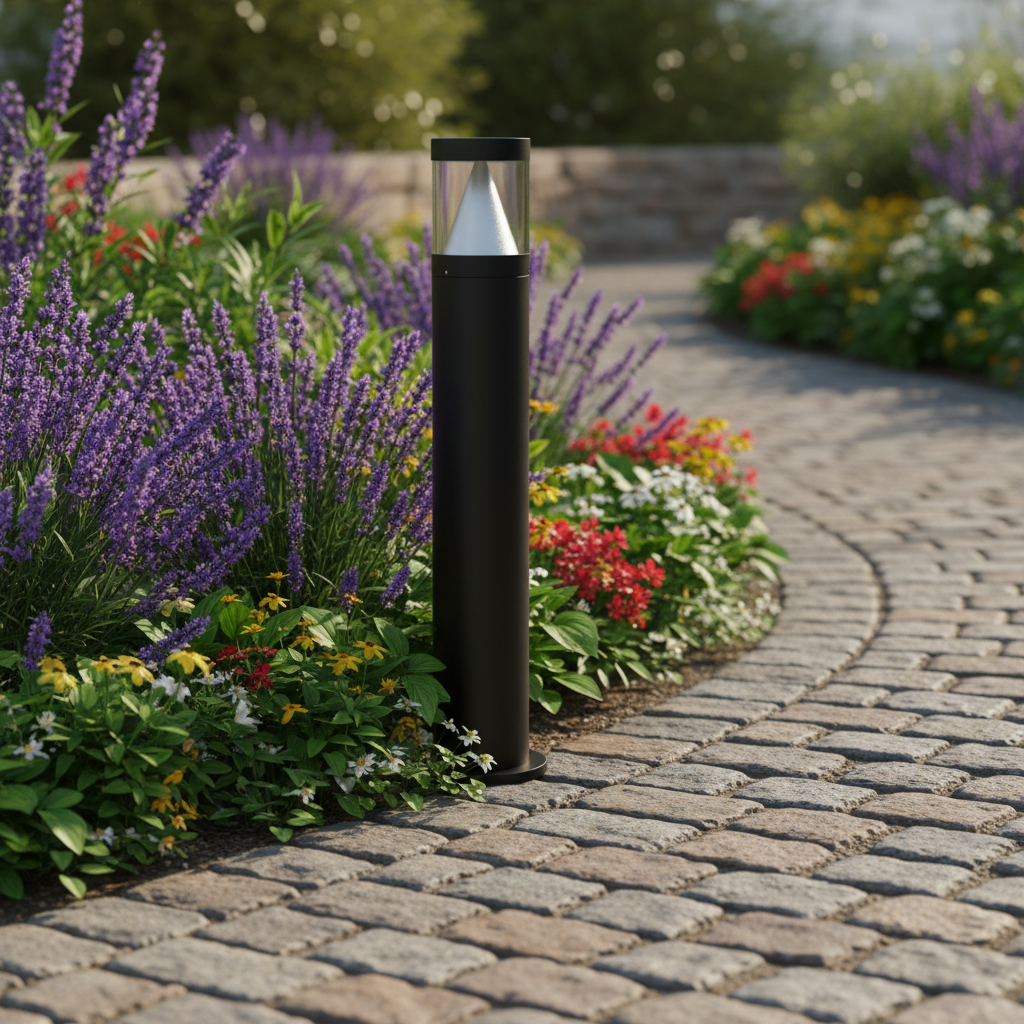 Outdoor IP65 10W LED Landscape Light Bollard with Remote Control AC Powered Europe Stylish Design Lawn Lamp