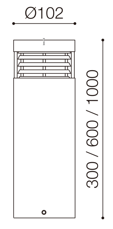 Led Bollard Light Dimension