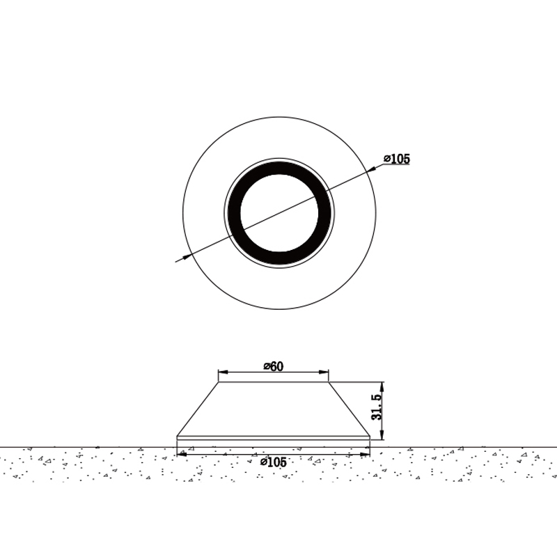 LED Tunnel Deck Lights Stainless Steel IP66 Underground Step Light for Landscape Sidewalks