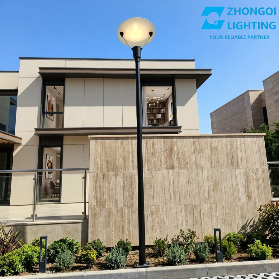 Hot Sale LED-Light OEM LED Garden Light Die-Casting Aluminum CE RoHS LED Outdoor Lighting Post Top Rotating Lamp Head
