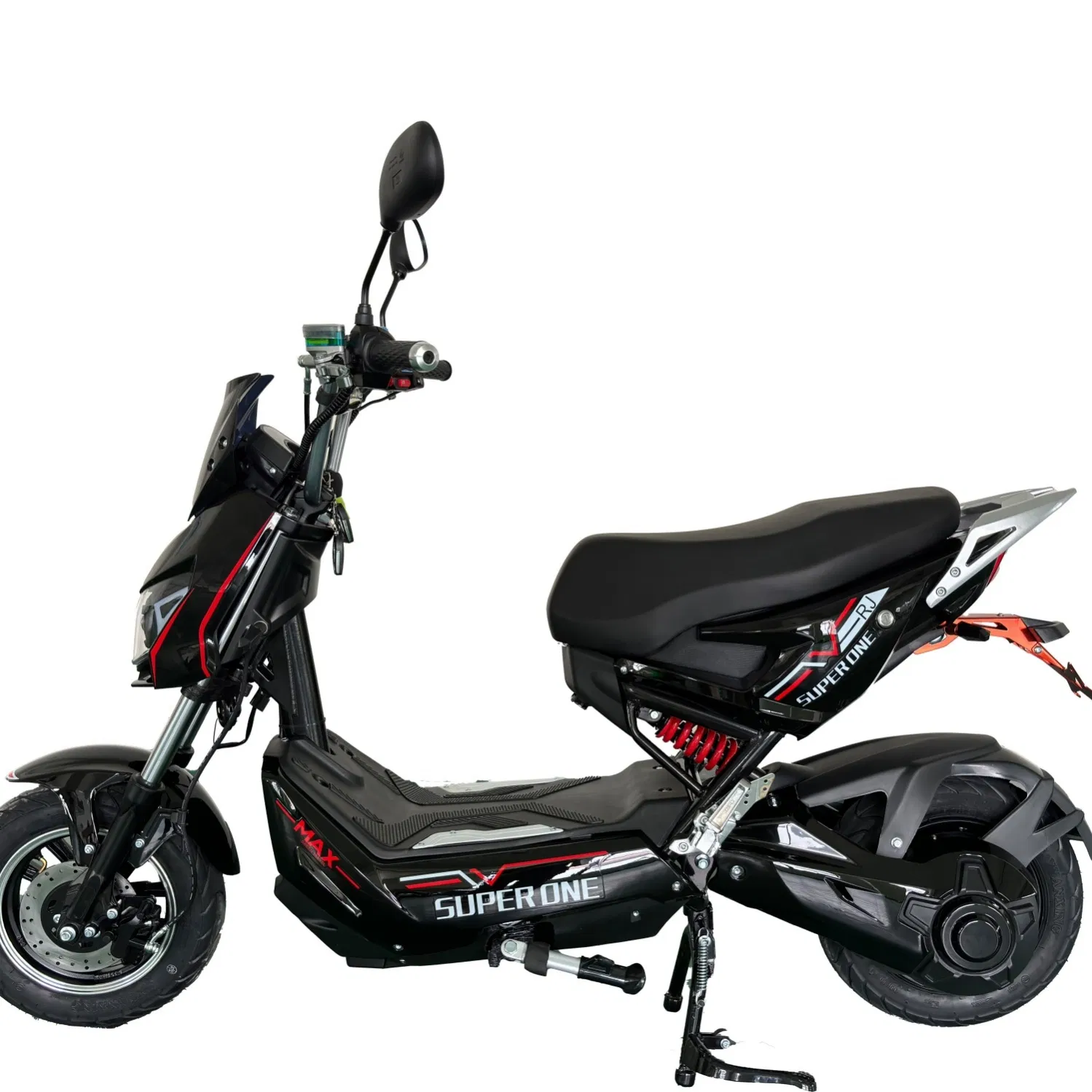 Electric Motorcycle Designed for Food Delivery Riders Includes Phone Mount and Thermal Bag Attachment Points