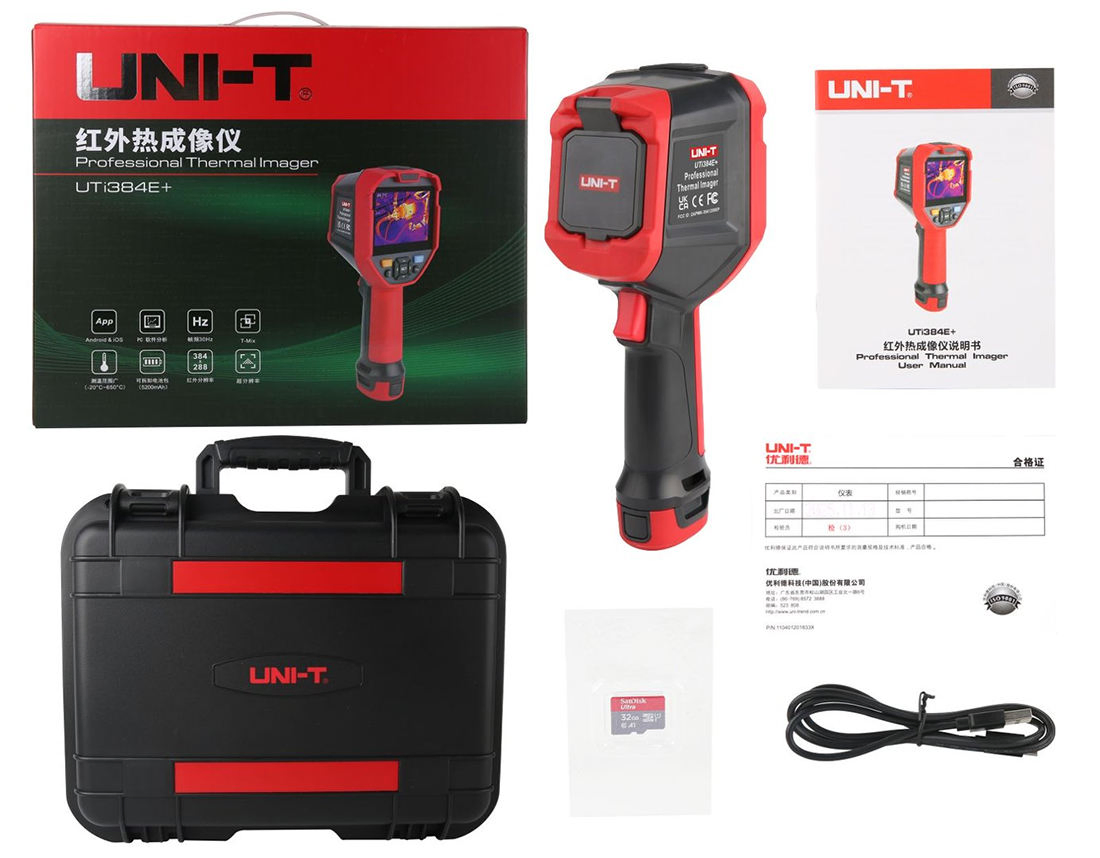 Uni-T UTI384e+384X288 Pixels Thermal Imaging Camera Handheld Professional Infrared Thermal Imager 640X480display 30Hz Frame