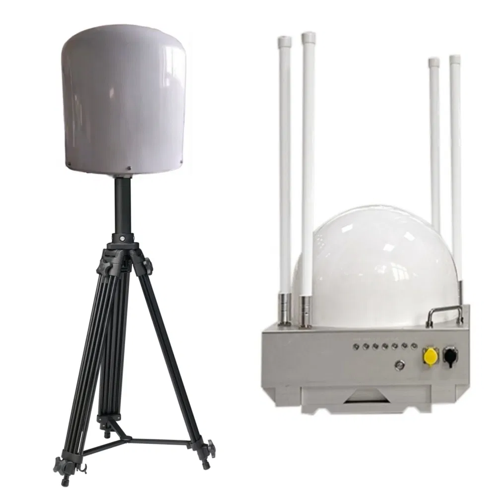 Powerful Anti-Drone Jamming System with Radar Detection 70MHz-6GHz Uav Drone Jammer