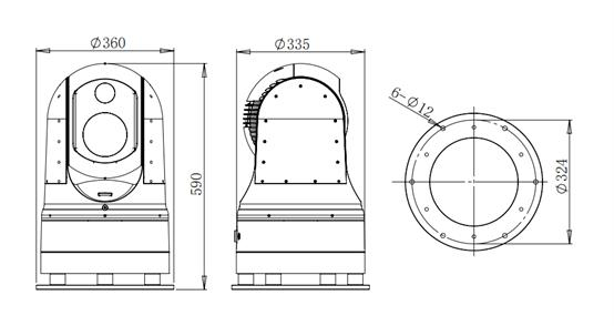 2MP 45X Marine Thermal Vehicle Camera System