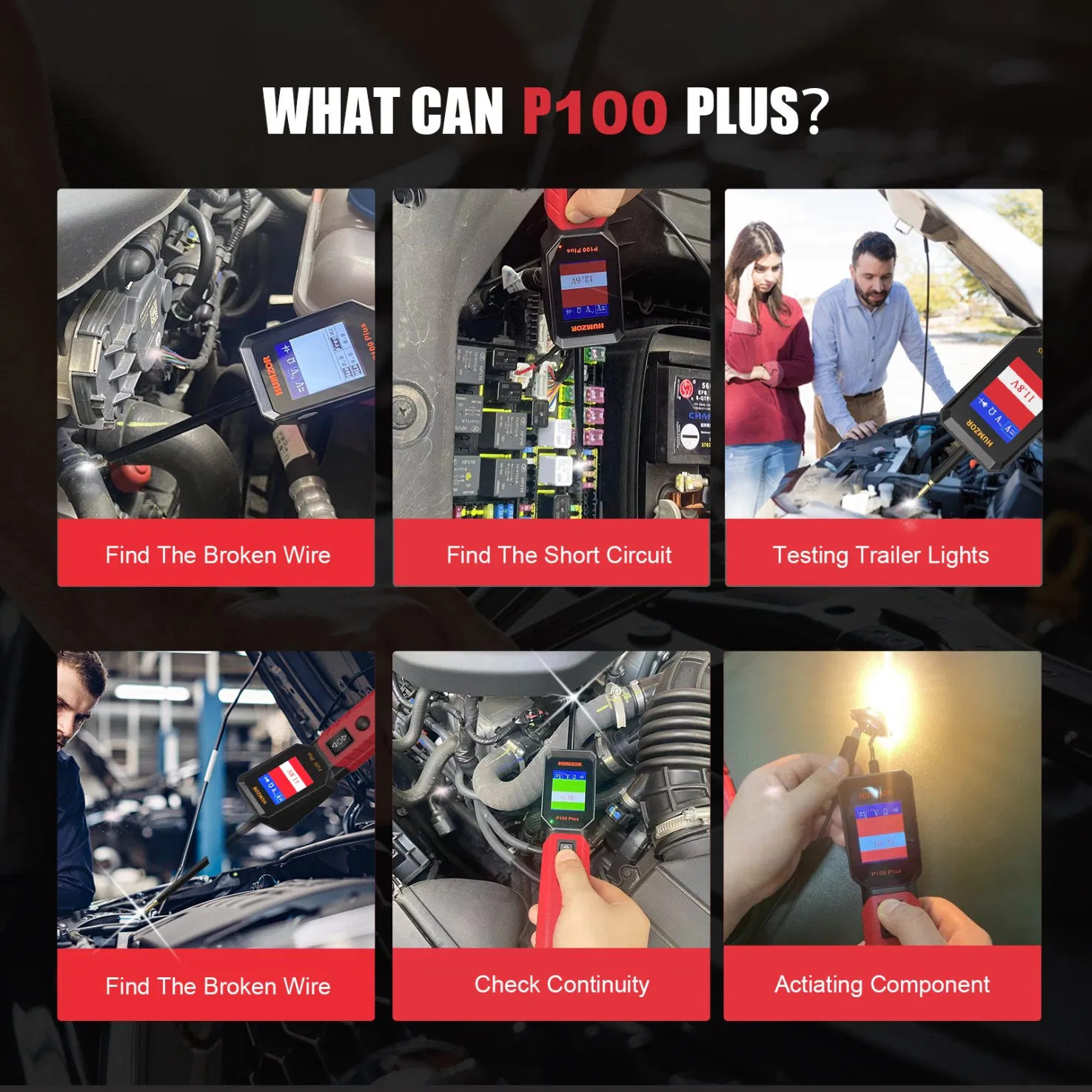 Automobile Electrical Circuit Voltage Tester12V/24V Portable Ultrasound Scanner 3D Tool OBD2 Scanner De Diagnostic Car Diagnostic Launch X431 Scanner