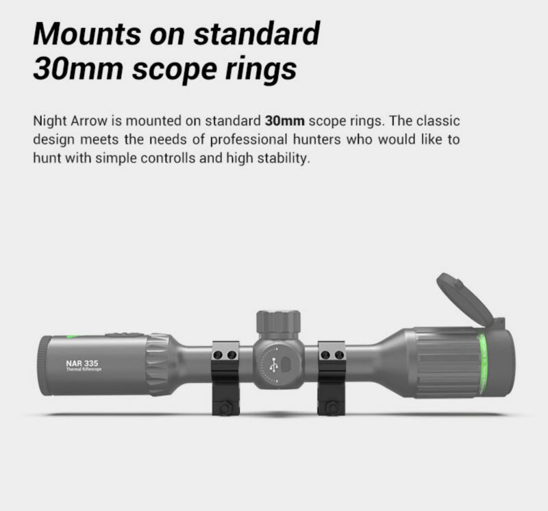 35mm 50mm Objective Lens Infrared Night Day Vision Hunting Scope Thermal Imaging Riflescope with Attachment