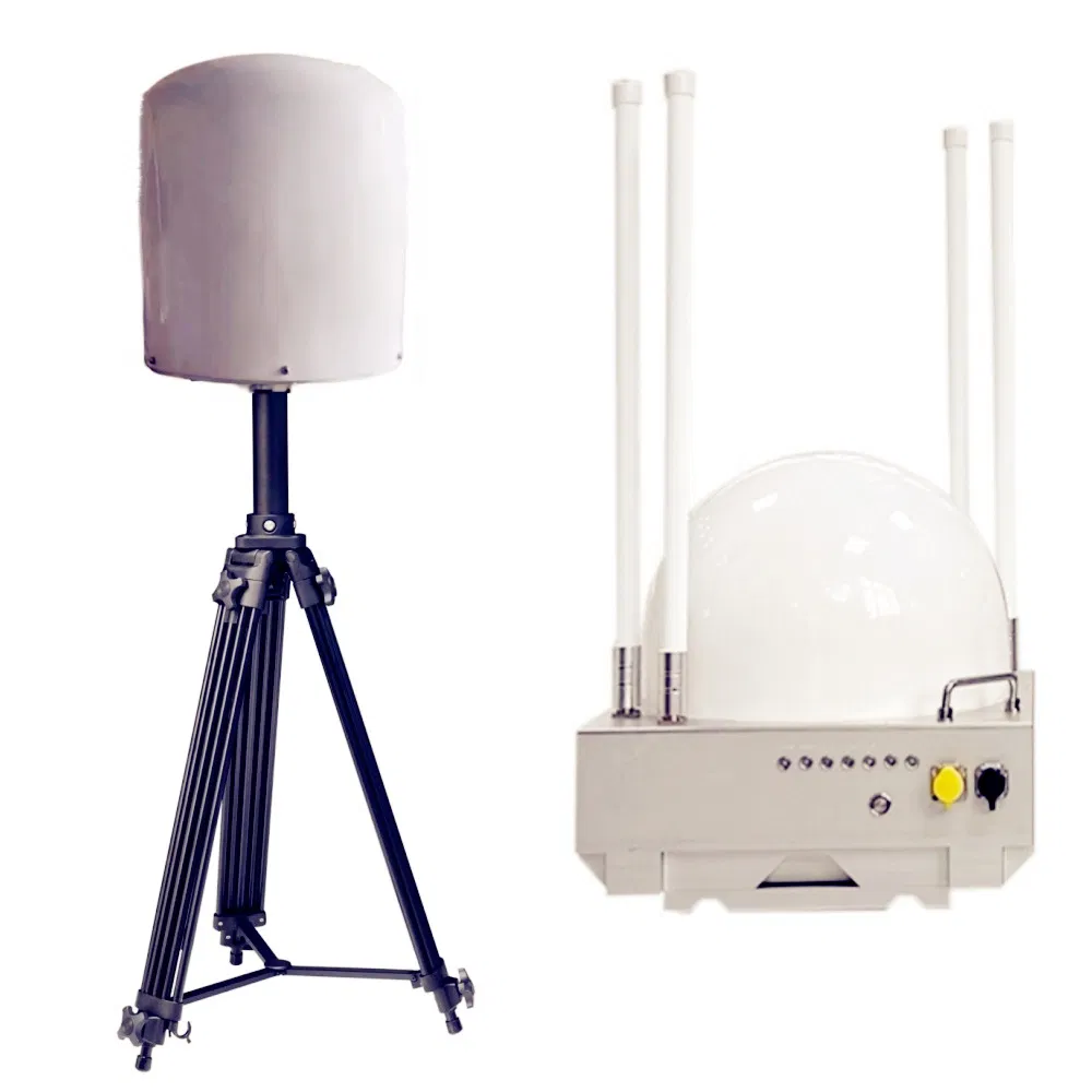 Powerful Anti-Drone Jamming System with Radar Detection 70MHz-6GHz Uav Drone Jammer