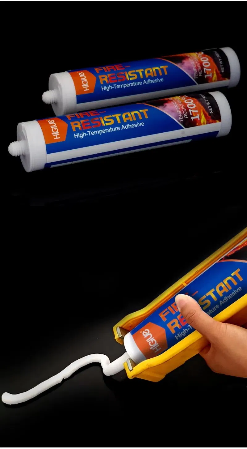 Superior Thermal Performance Higlue High-Temperature Fireproof Adhesive Sealant for Exterior Fire-Resistant Cladding Attachment