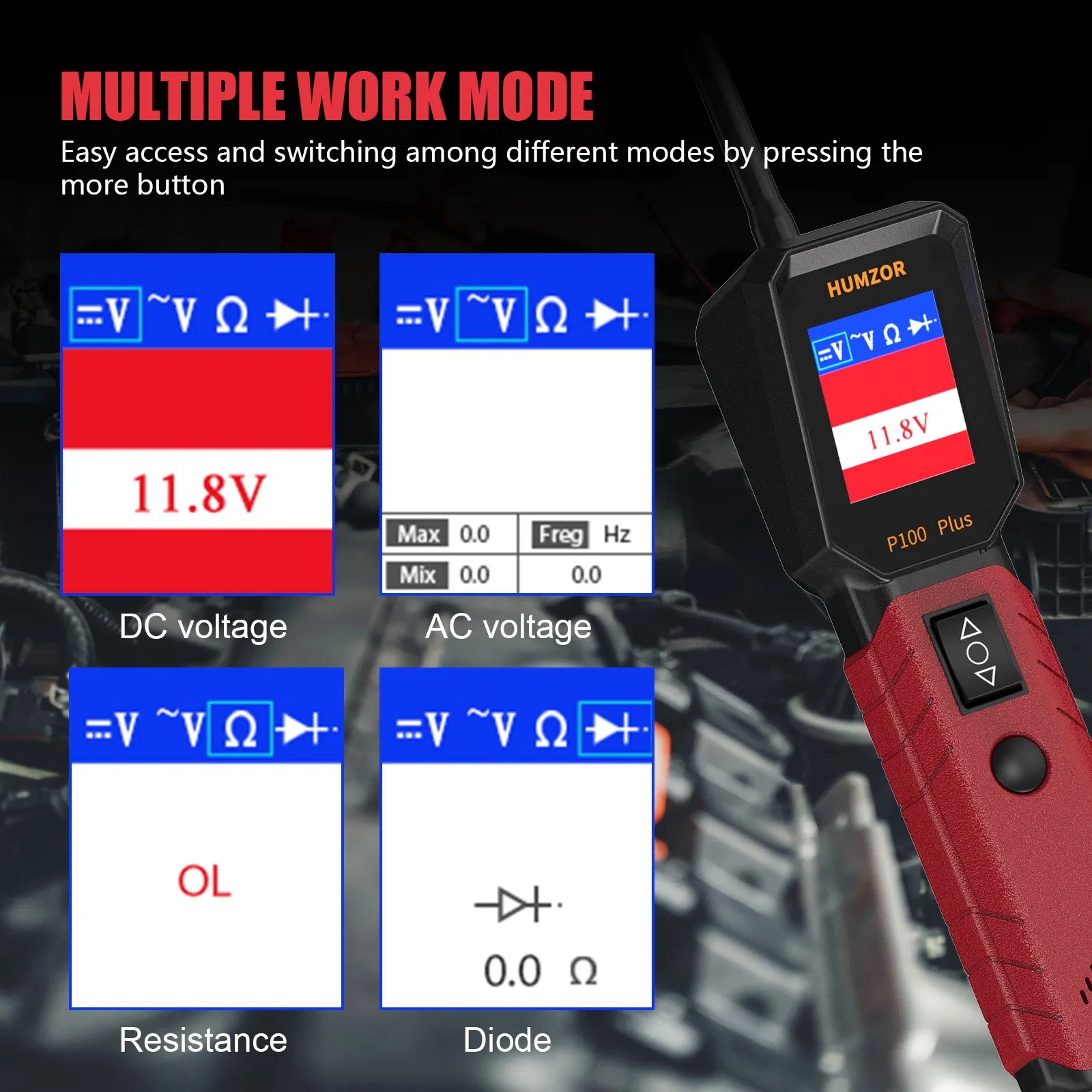 Automobile Electrical Circuit Voltage Tester12V/24V Portable Ultrasound Scanner 3D Tool OBD2 Scanner De Diagnostic Car Diagnostic Launch X431 Scanner