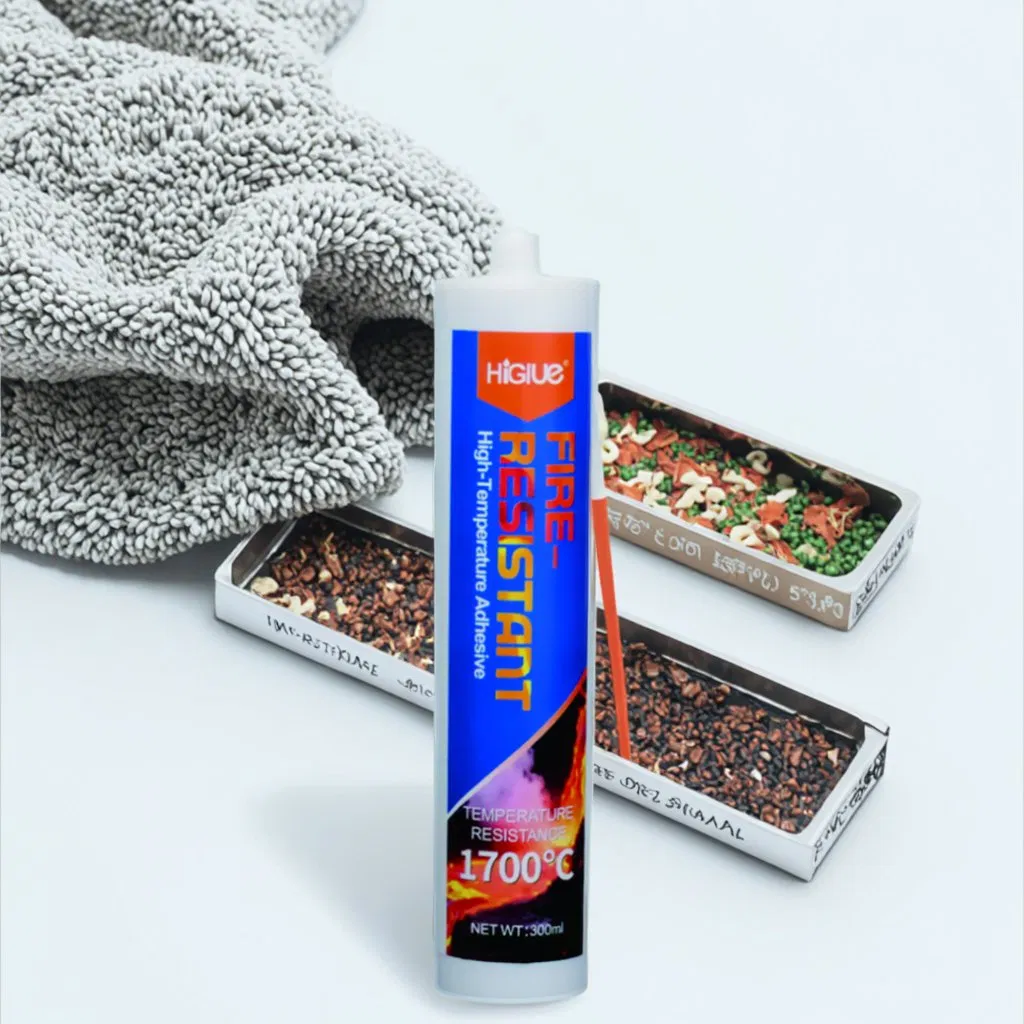 Superior Thermal Performance Higlue High-Temperature Fireproof Adhesive Sealant for Exterior Fire-Resistant Cladding Attachment