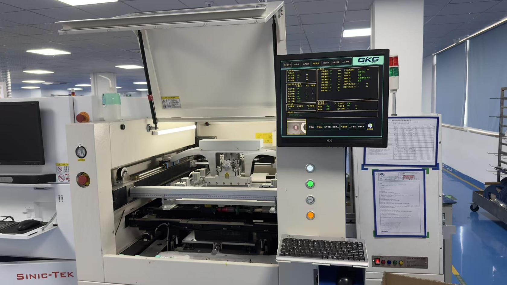 Sema Automatic Solder Paste Printing Machine used in thermal camera PCB manufacturing