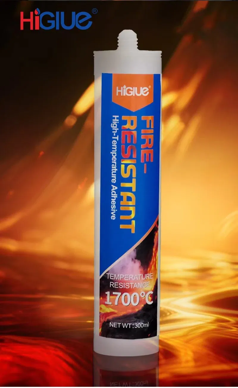 Superior Thermal Performance Higlue High-Temperature Fireproof Adhesive Sealant for Exterior Fire-Resistant Cladding Attachment