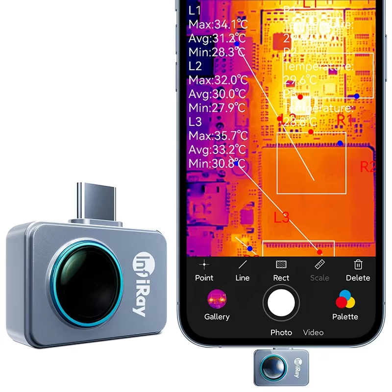P2PRO Thermal Camera 256X192 Infrared Imager with USB Type C Compatible with Ios Android