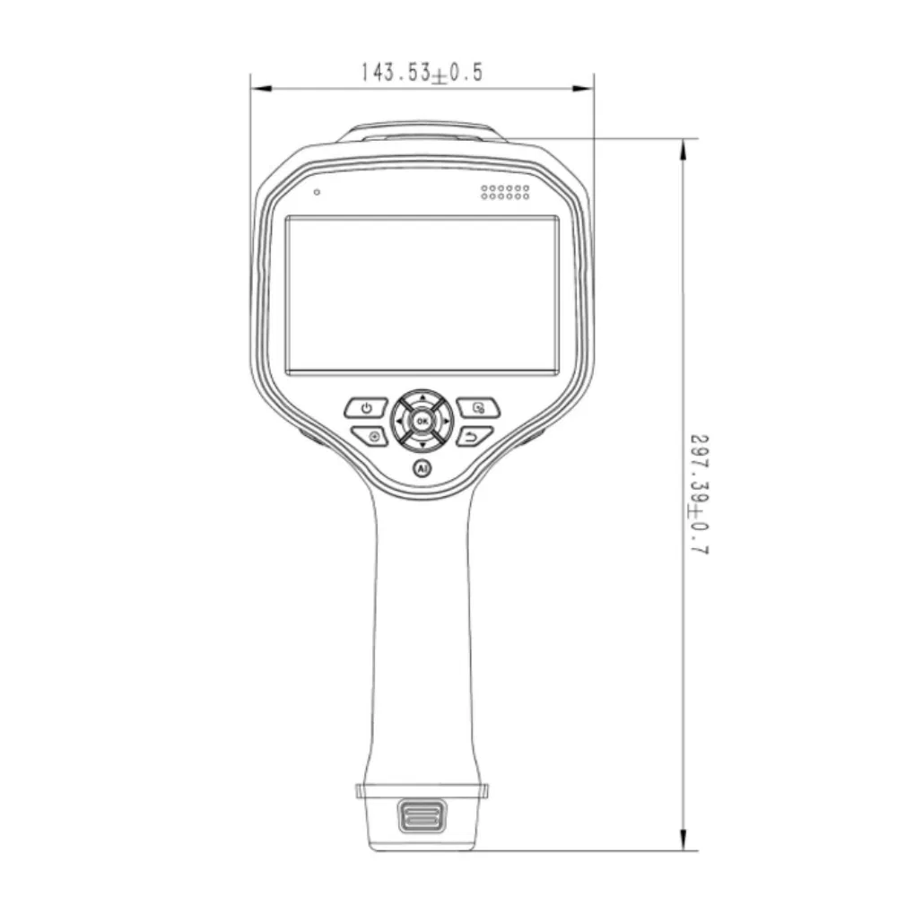 Rt630 Thermal Imaging Tool with 5-Inch OLED Display and Custom Isotherms for Electronic R&D Applications