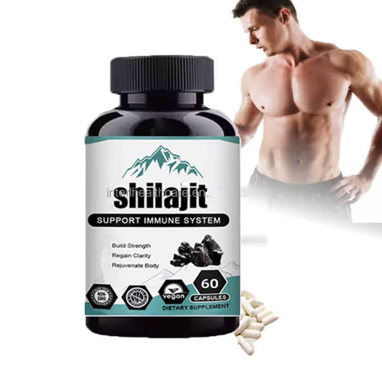Extrato puro de Shilajit do Himalaia da Ausreson OEM, cápsula orgânica de Ashwagandha