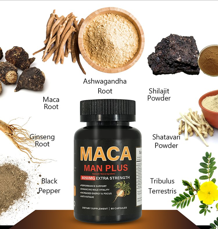 Cápsulas de Raiz de Maca Orgânica Premium para Aumento de Energia