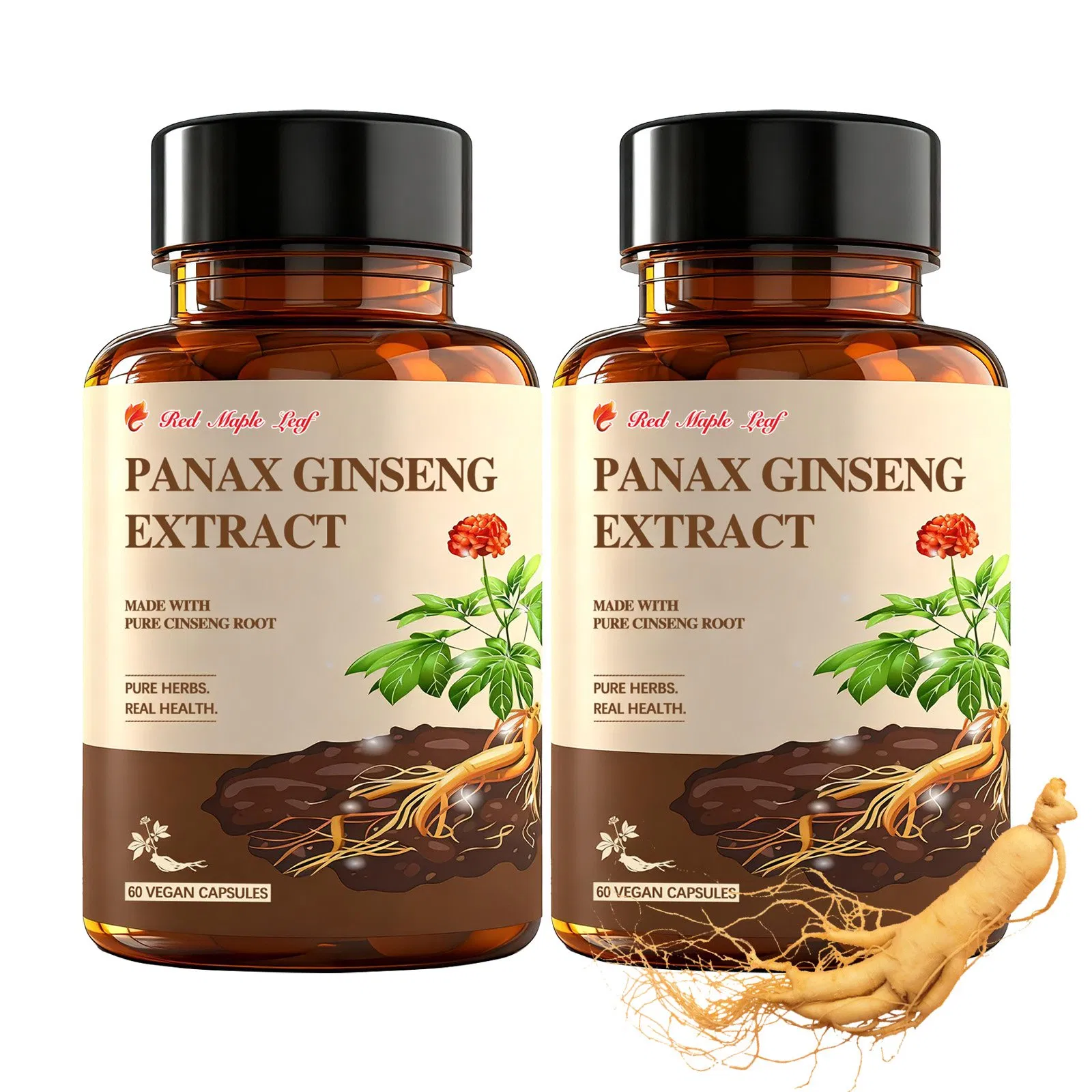 Energy &amp; Immune Support Supplement - Panax Ginseng Root Extract
