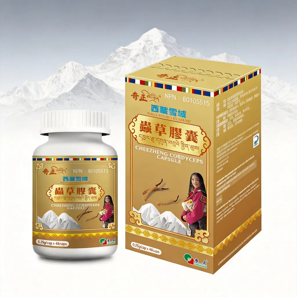 Cápsula de Extrato de Cogumelo Cordyceps Premium Suplemento de Saúde para Aumento da Imunidade