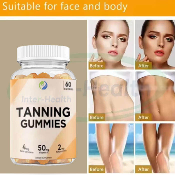 Acelerador de Bronzeamento OEM Ausreson Suporte Diário em Lote para a Pele Adultos Gomas de Bronzeamento