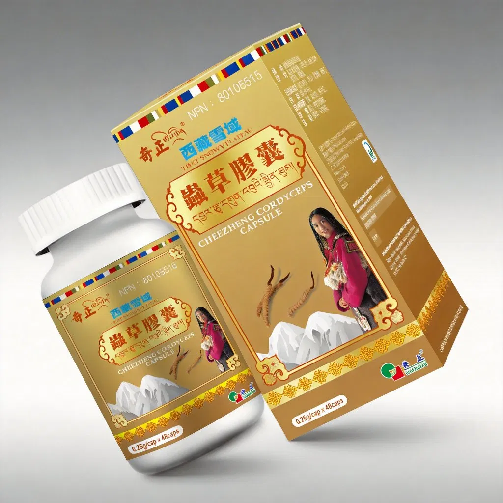 Cápsula de Extrato de Cogumelo Cordyceps Premium Suplemento de Saúde para Aumento da Imunidade