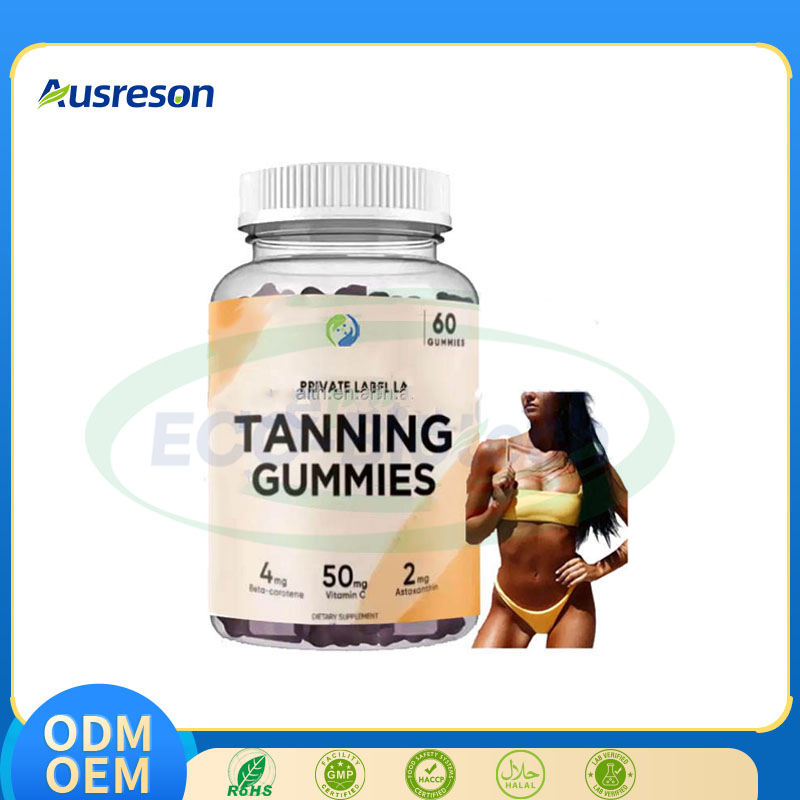 Acelerador de Bronzeamento OEM Ausreson Suporte Diário em Lote para a Pele Adultos Gomas de Bronzeamento