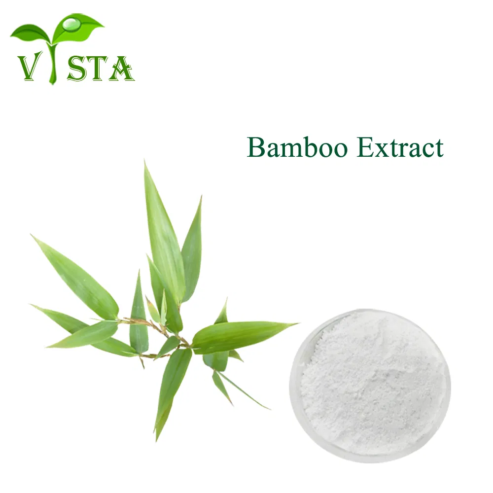 Pó de folha de bambu puro natural kosher certificado extrato de bambu com 70% sílica