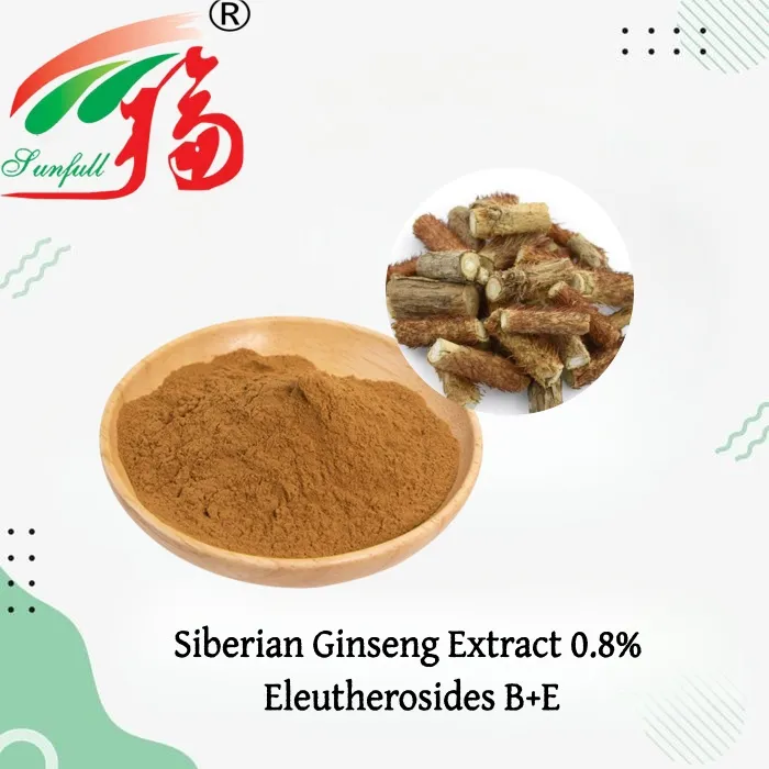 Extrato de Ginseng Siberiano 0.8% Eleuterósidos B+E Pó de Extrato de Raiz de Eleuthero Premium