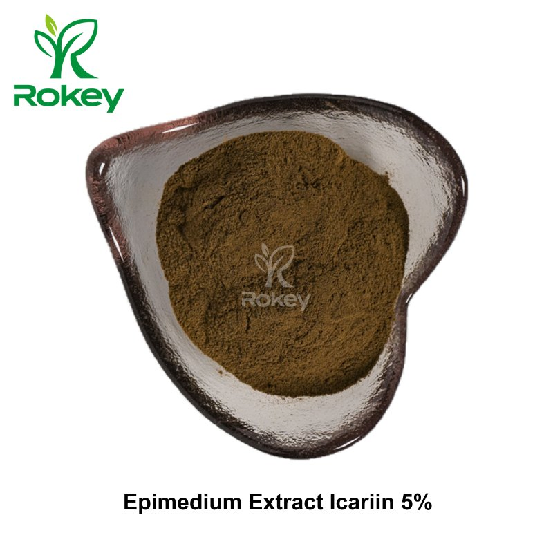 Pó de Suporte Natural de Potência Premium Icariin 5%; Extrato de Epimedium
