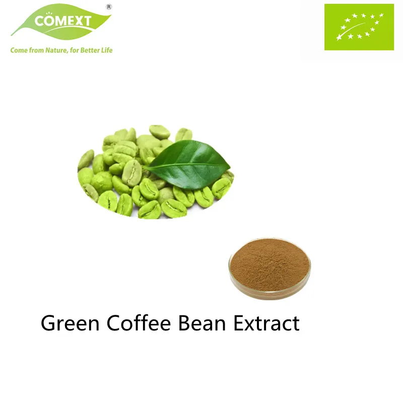 Certificado Kosher Halal Comext Suplementos Nutricionais Perda de Peso Pó Puro Ácido Clorogênico Extrato de Grão de Café Verde