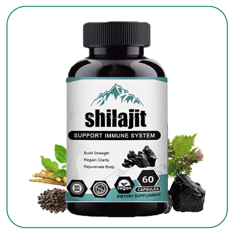 Extrato puro de Shilajit do Himalaia da Ausreson OEM, cápsula orgânica de Ashwagandha