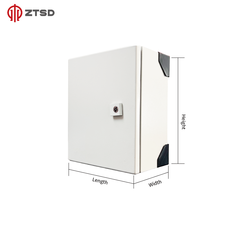 Outdoor Dustproof Metal Distribution Box IP65 Rated Steel Electrical Enclosure Cabinet Wall Mounted Power Box for Industrial Use