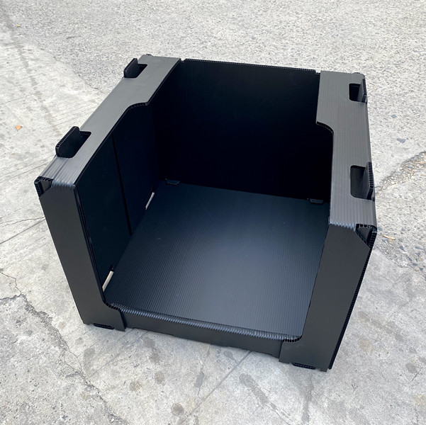 Foldable PP Corrugated Hollow Plastic Storage Box Warehouse Plastic Stackable Picking Bins For Clothing Shoes Storage Box