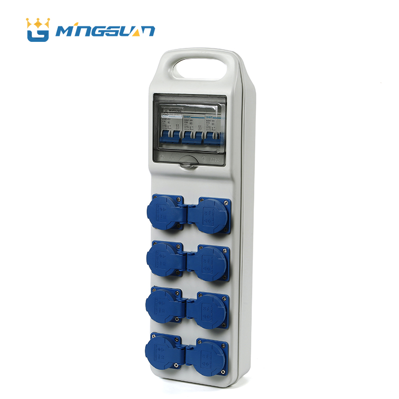 Mingguan Abs Pc IP67 Distribution Box Waterproof Industrial Socket Box for Outdoor Temporary Construction and Construction Sites