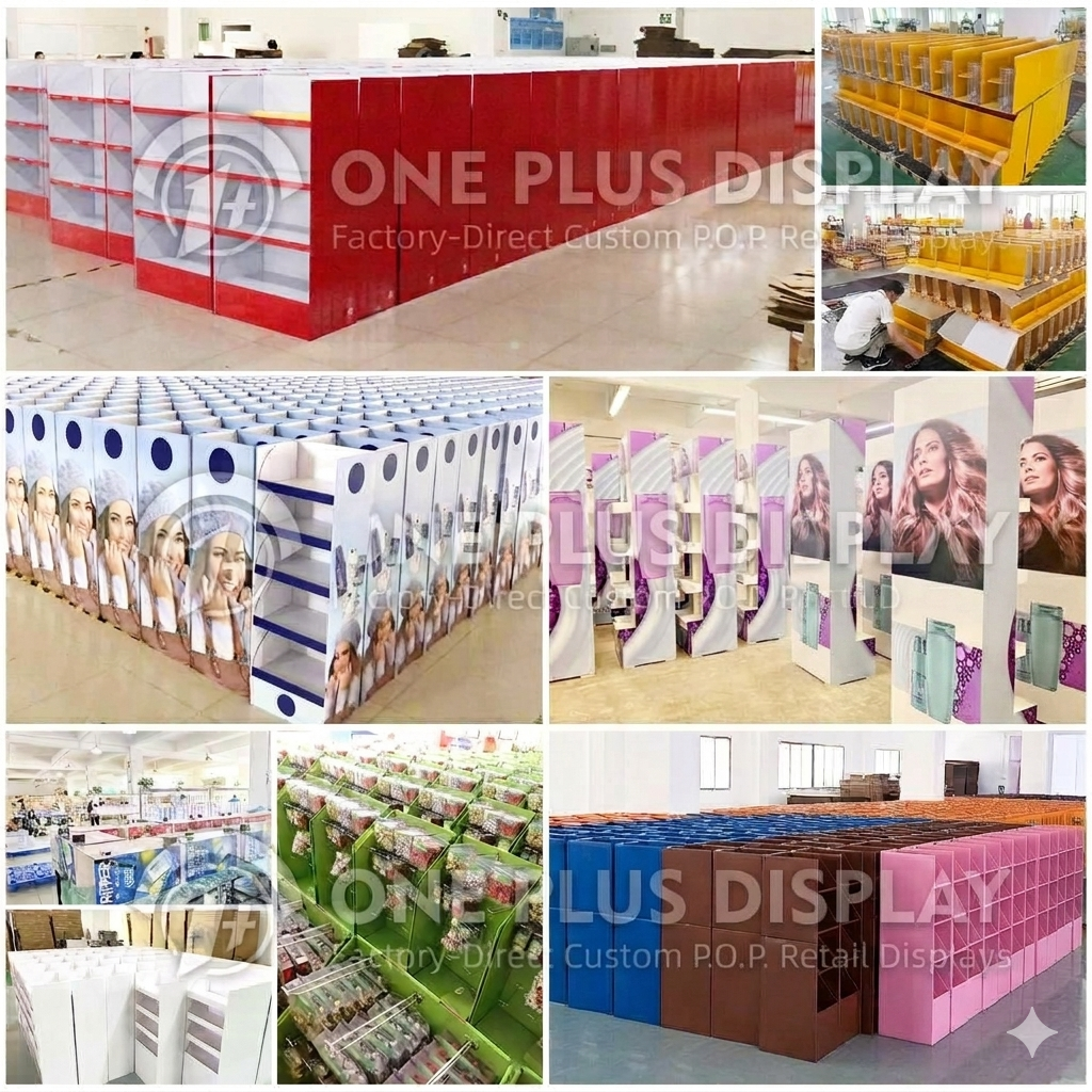 Custom Eco-Friendly Recyclable Foldable Rotating Floor Standing Cardboard Display Stand Biscuit Paper Racks For Advertising