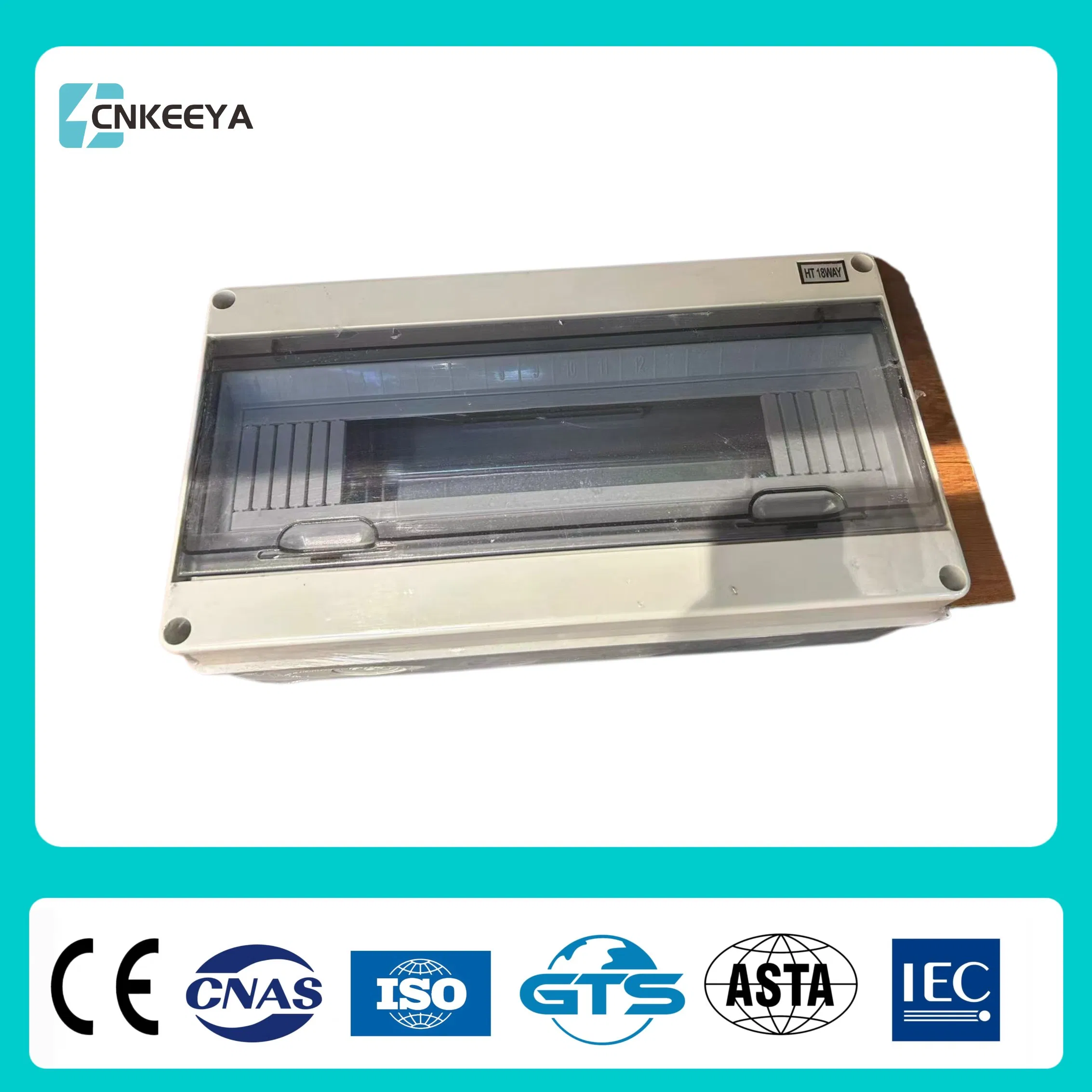 Cnkeeya Factory Price High Quality 9 Way Indoor and Outdoor Waterproof Plastic MCB Wall Mounted IP66 Distribution Switch Box Solar Combiner Box