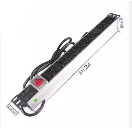 Network Cabinet UK Standard 6 Sockets 6 Way with on off Switch Power Distribution Unit PDU