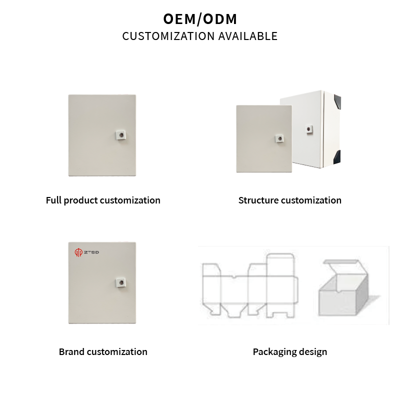 Outdoor Dustproof Metal Distribution Box IP65 Rated Steel Electrical Enclosure Cabinet Wall Mounted Power Box for Industrial Use