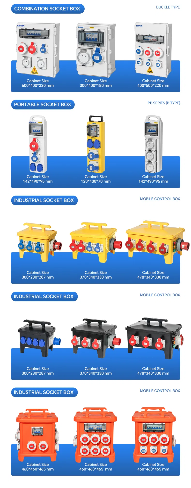 IP65 Waterproof Power Distribution Box with MCB for Smart Factories