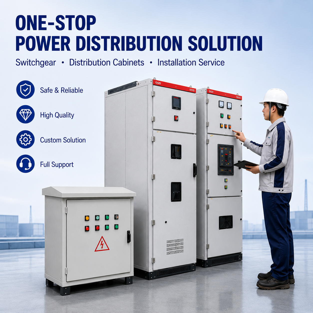 Meygo Industrial Box Low-Voltage Electrical Power Distribution Equipment with Transfer Switch for Power Electrical Panel Box