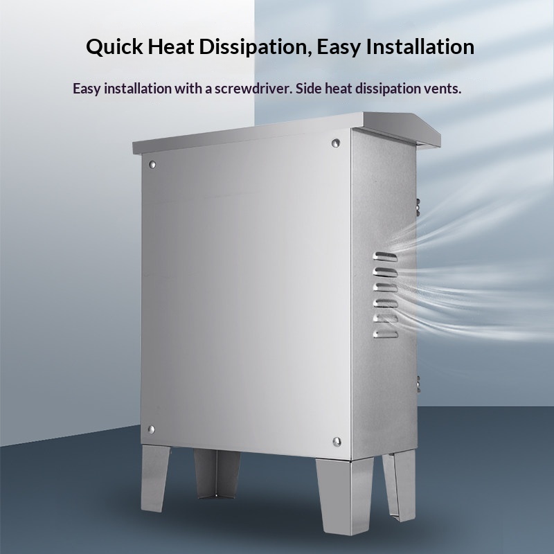 Outdoor 304 Stainless Steel Floor-standing Rainproof Distribution Box For Construction Equipment With Customization