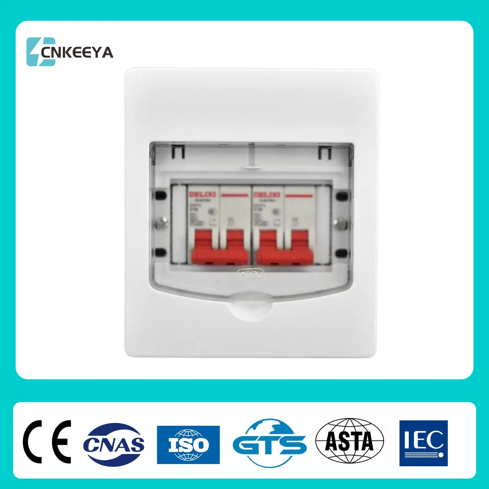 Cnkeeya Factory Price High Quality 9 Way Indoor and Outdoor Waterproof Plastic MCB Wall Mounted IP66 Distribution Switch Box Solar Combiner Box