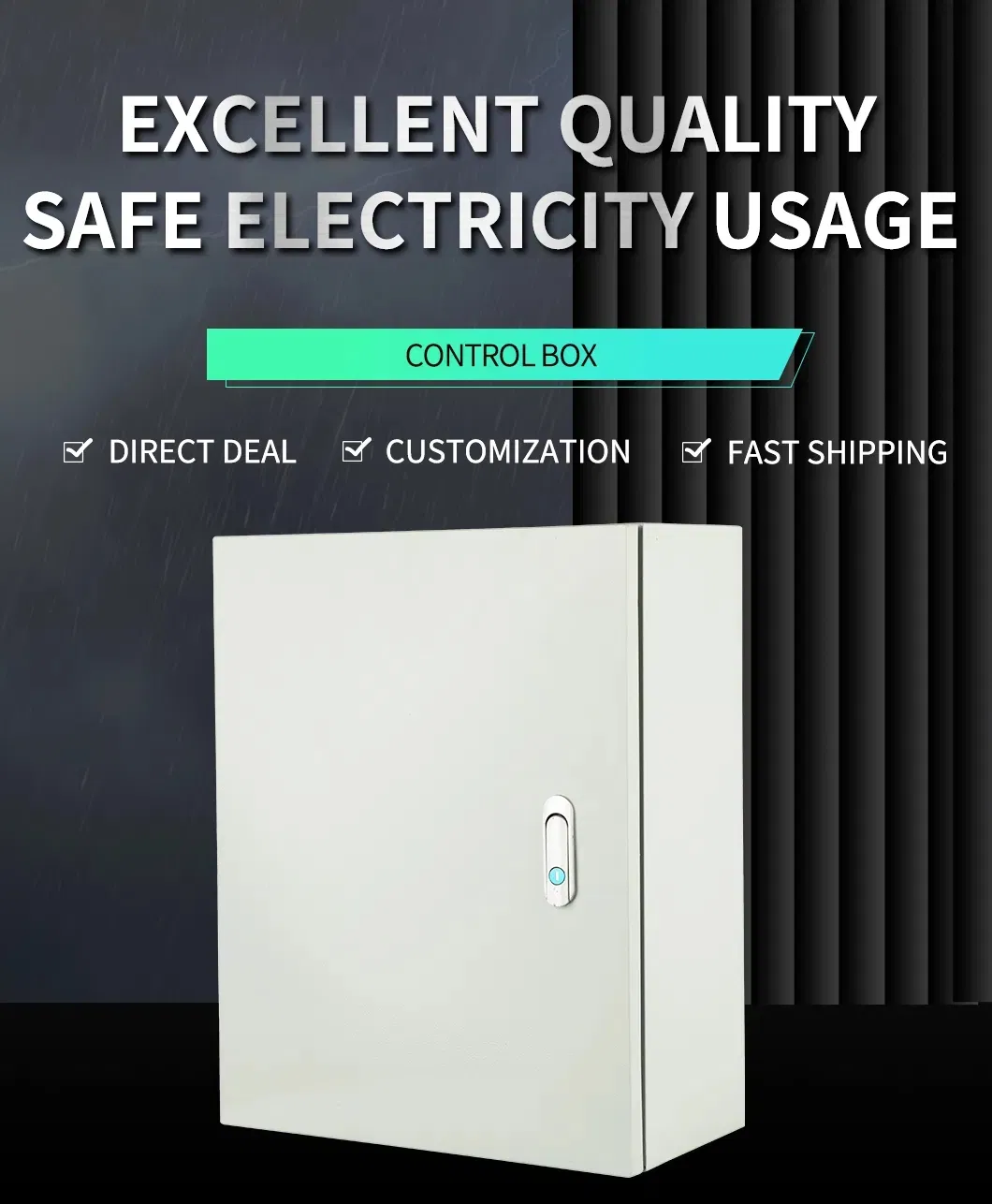 Outdoor Stainless Steel Power Distribution Cabinet Box, Outdoor Rainproof Box, Wall-Mounted Distribution Box