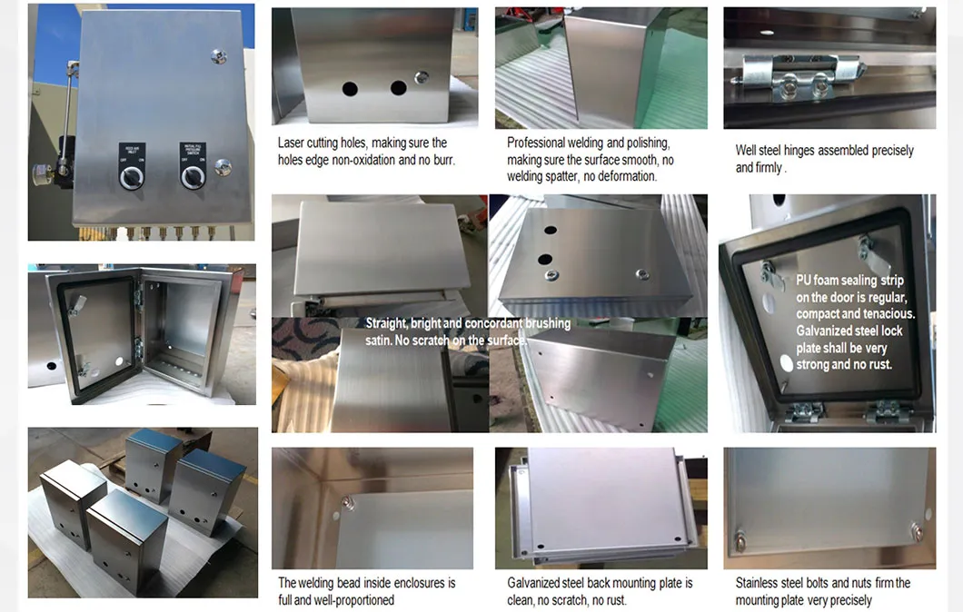 Outdoor Waterproof Wall-Mounted Metal Fabrication Power Control Supply Distribution Electrical Electric Cabinet Box