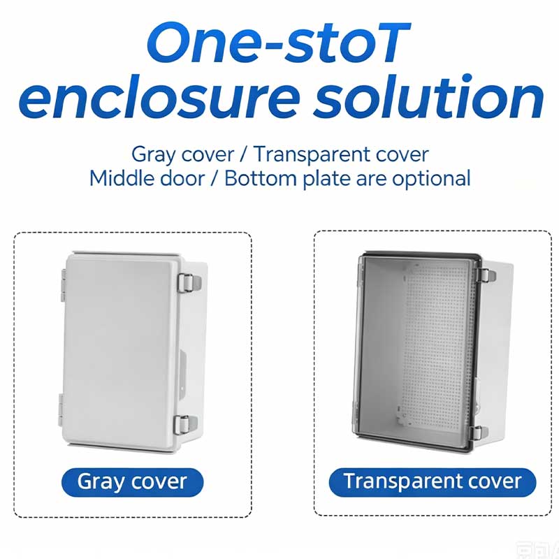 IP66 Waterproof Electrical Enclosure Rustproof ABS Junction Box Durable Plastic Distribution Box With Plastic Latches