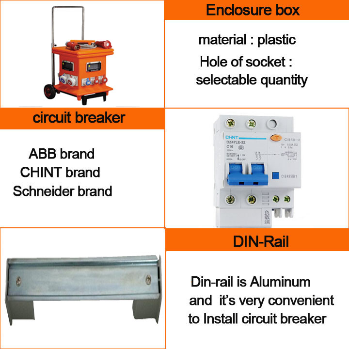Outdoor Customized Electrical 3 Phase Industrial Portable Power IP67 Waterproof Distribution Box for Australia